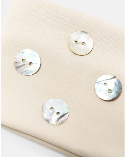 Pull&Bear Elastische Hoofdband Met Knopen in het Natural