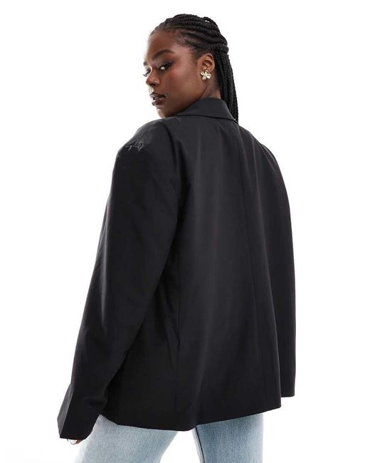 Collusion Black Plus Relaxed Oversized Blazer Co-ord