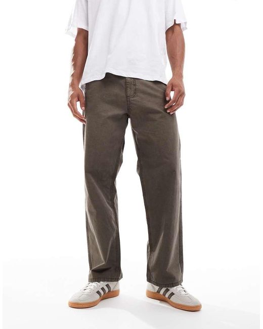 Jack & Jones Gray Loose Fit Worker Pants for men