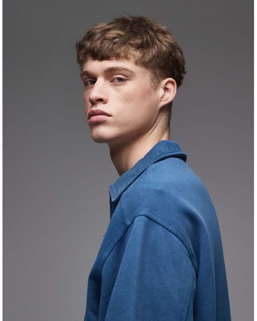 Carhartt Blue Detroit Half Zip Sweatshirt for men