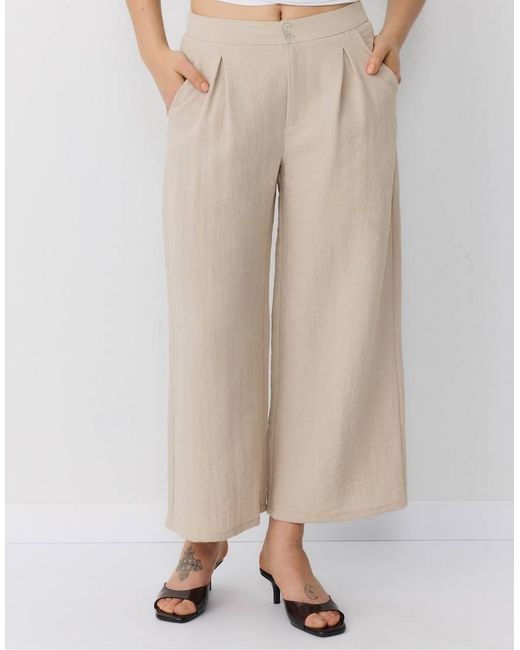 Stradivarius Natural Rustic Culottes