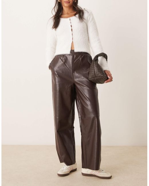 ASOS Natural – barrel leg schlupfhose