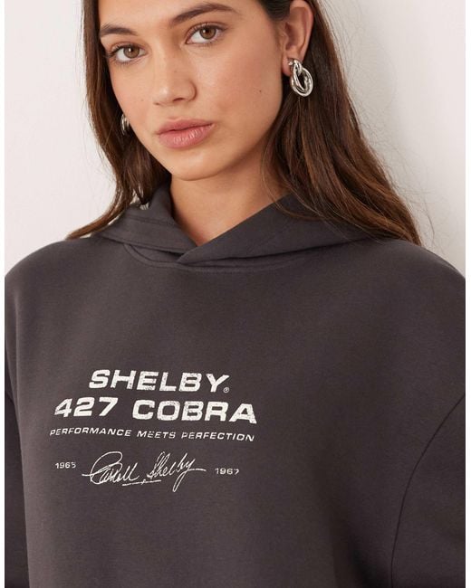 ASOS Black Unisex Relaxed Hoodie With Cobra Wheel Print