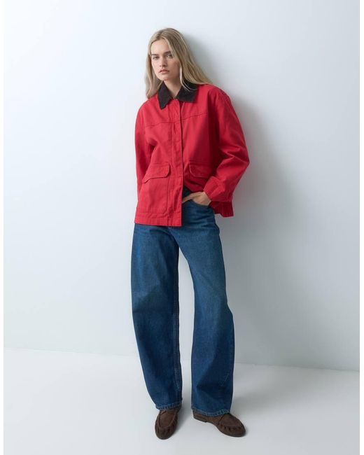 Gap Red Woven Barn Jacket