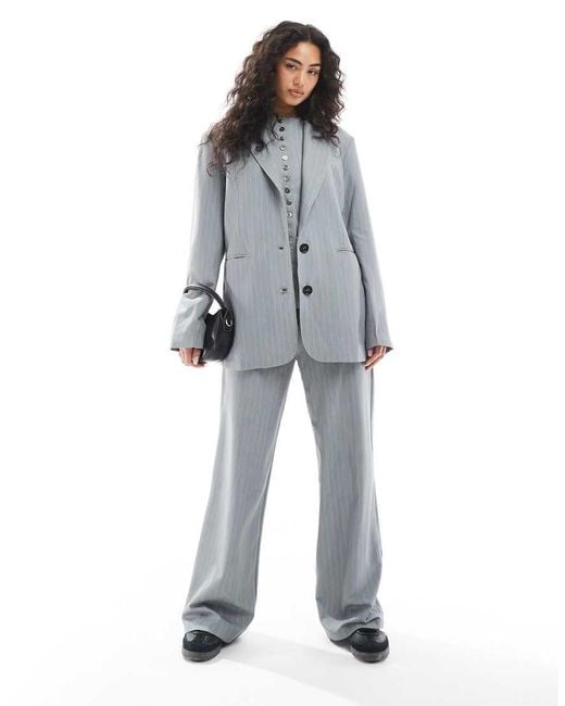 NARRATED Gray Oversized Blazer