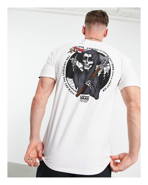 Vans Grim Pick Up T-shirt in White for Men | Lyst