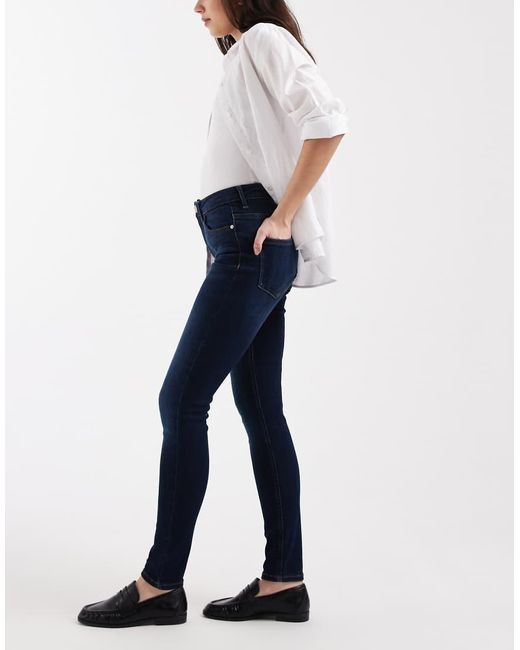 Vero Moda Blue Mid Rise Skinny Jeans