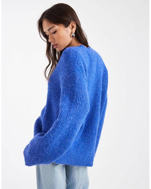 4th & Reckless Blue – gerippter oversize-pullover