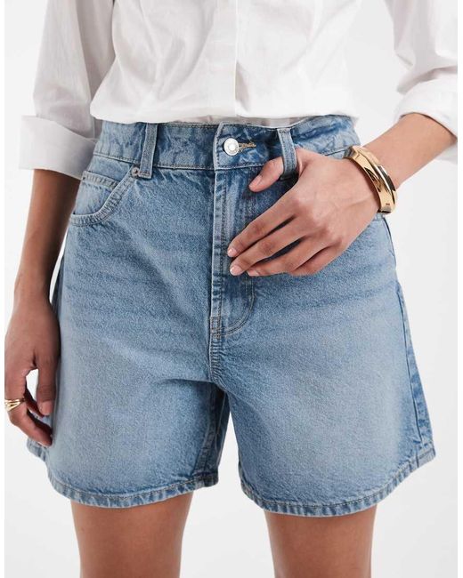 ASOS Blue Denim Dad Short