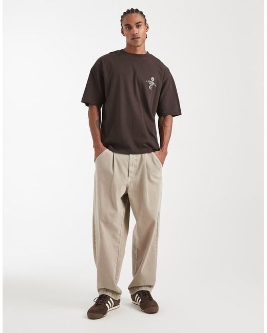 ASOS Brown Oversized T-shirt With Celestial Graphic for men