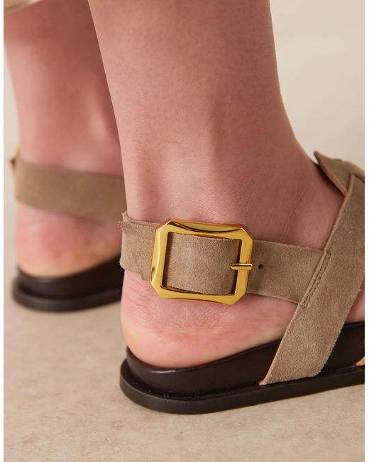 ASOS Natural Midas Fisherman Flat Shoe
