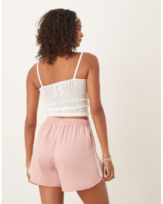 Adidas Originals Pink Satin Sprinter Shorts