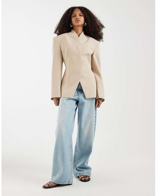 ASOS Blue High Wrap Blazer