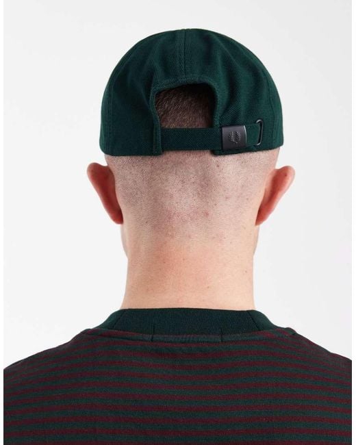 Fred Perry Black Pique Classic Logo Cap for men