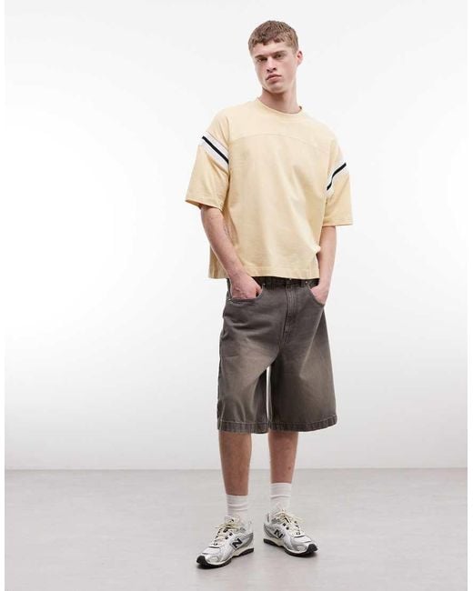 ASOS White Loose Denim Jorts for men