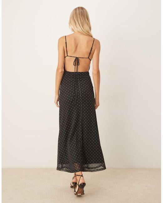 Gina Tricot Natural Mesh Midi Dress