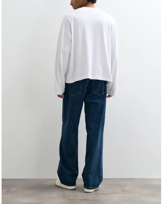 Abercrombie & Fitch White baggy Fit Jeans for men