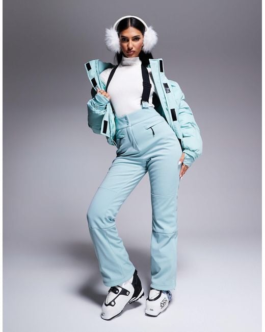 4505 Blue Ski Soft Shell Water Repellent Kick Flare Ski Trousers