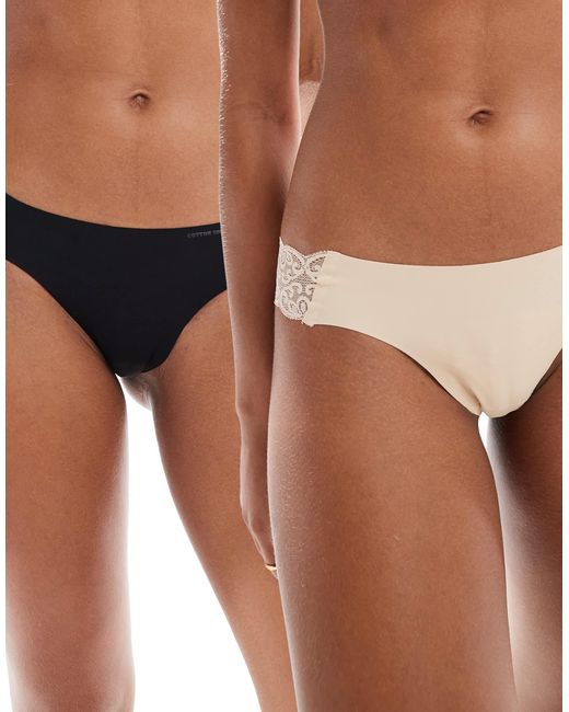 Cotton On Black 2-pack Seamless Party G-string Pants