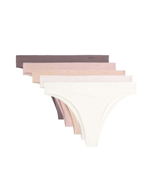 Oysho White 5 Seamless Brazilian Briefs