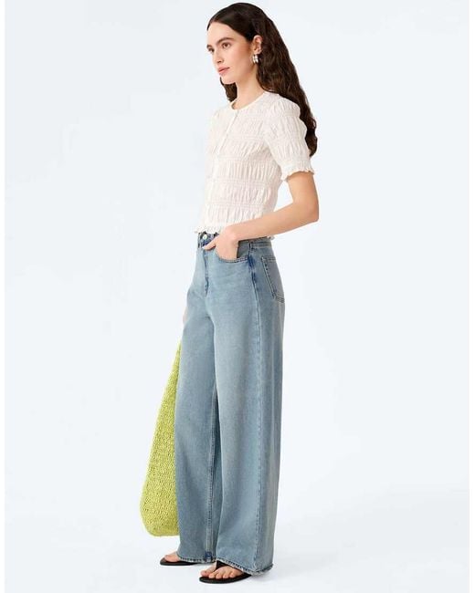 OMNES White Burke Cropped Cotton Top
