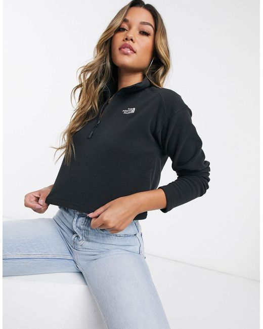 north face 100 glacier quarter zip fleece