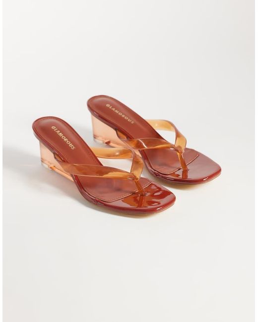 Glamorous Pink Wedge Sandals