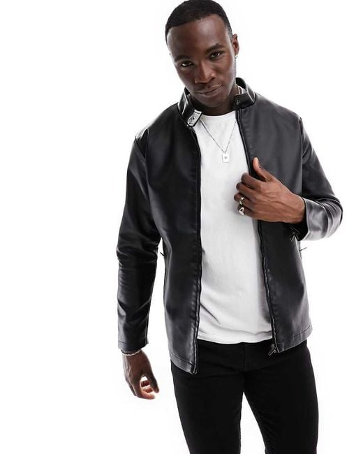 French connection mens leather jacket 2025