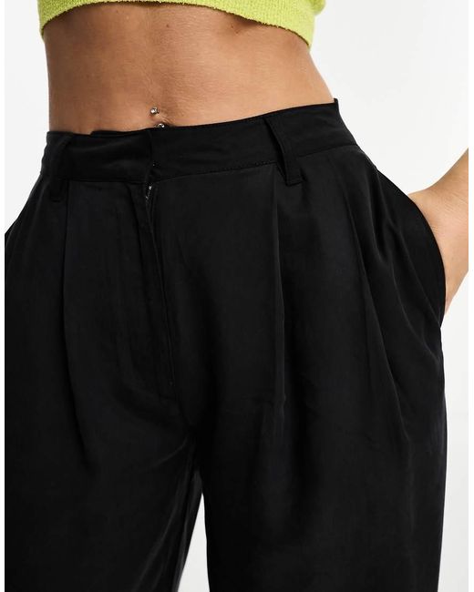 ASOS Black Hourglass Casual Wide Leg Trouser