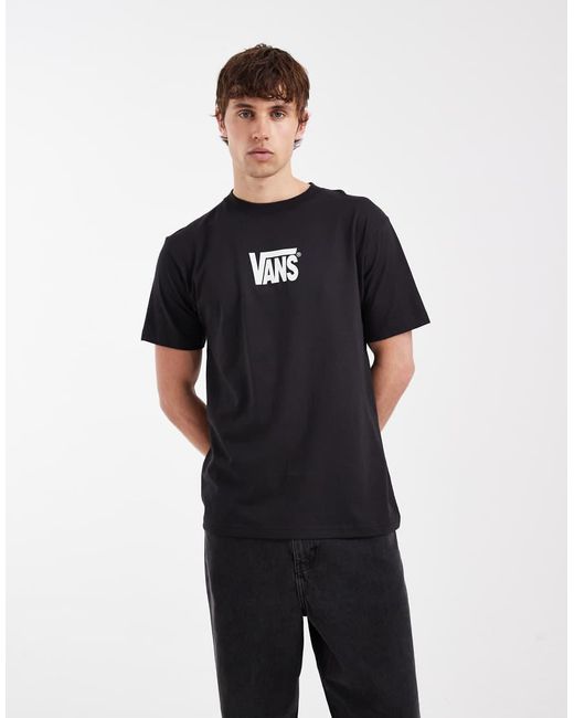 Vans Black Stretch Logo Tee for men