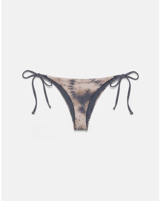 Pull&Bear Blue Triangle Tie-dye Bikini Top