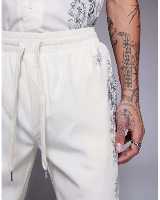Pantalones Cortos Con Motivos Estampados Royal Emblem De (Parte De Un Conjunto) Liquor N Poker de hombre de color Gray