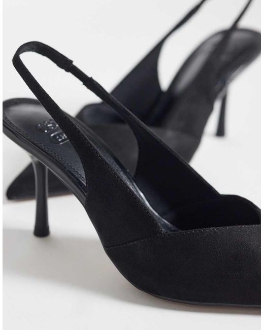 ASOS Black Sabrina Slingback Stiletto Heels