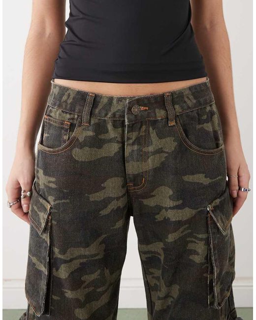 Lioness Multicolor Sweetness Low Rise Pocket Detail Oversized Cargo Jean