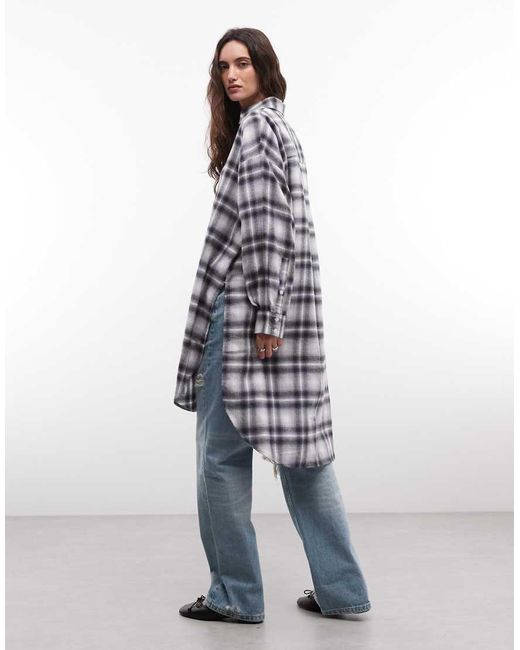 ASOS Blue Oversized Brushed Shirt