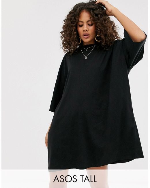 black t shirt dress oversized