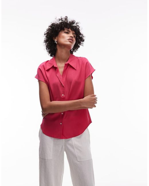 Camicia Classica Rossa di Mango in Red