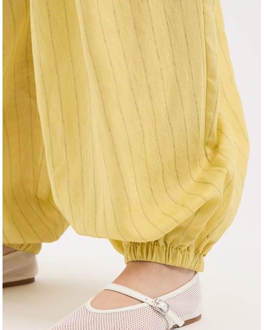 ASOS Yellow Pull On Balloon Trousers