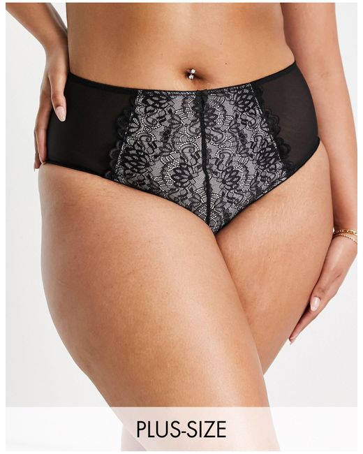 Yours Black Lace Brief
