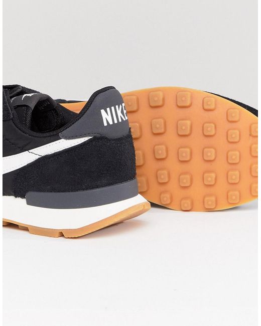nike internationalist nylon sneakers in black and white nike internationalist nylon sneakers in black and white