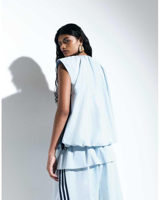 adidas Originals x ASOS Blue Sleeveless Bubble Track Top