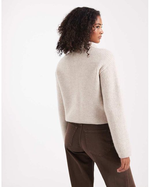 New Look Natural Collared Button Through Cardigan
