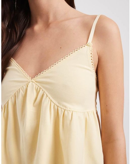 ASOS Natural Trim Detail Babydoll Cami