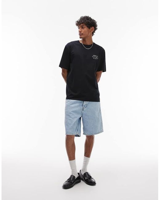 Wrangler Blue Embroidered Chest Slogan T-Shirt for men