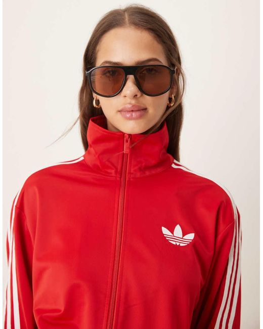 Chaqueta De Chándal Roja Firebird De -Rojo Adidas Originals de color Red