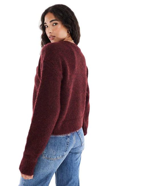 Cotton On Purple Lofty Luxe Crew Neck Cardigan