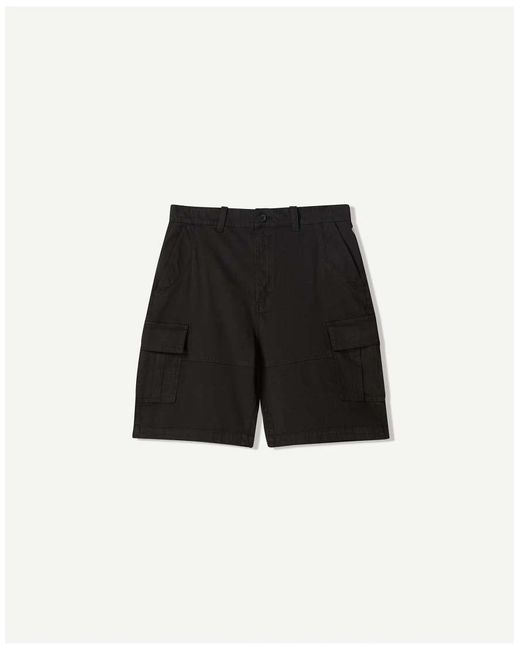 Pantaloncini Bermuda Stile Cargo Neri di Bershka in White da Uomo