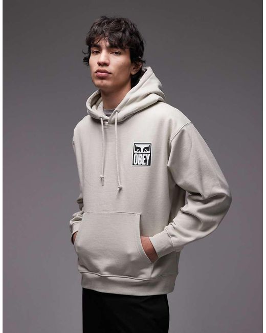 Obey Gray Eyes Icon Pullover Hoodie for men