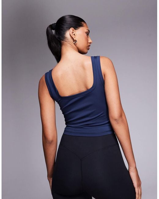 4505 Blue Icon Active Slightly Cropped Tank Top