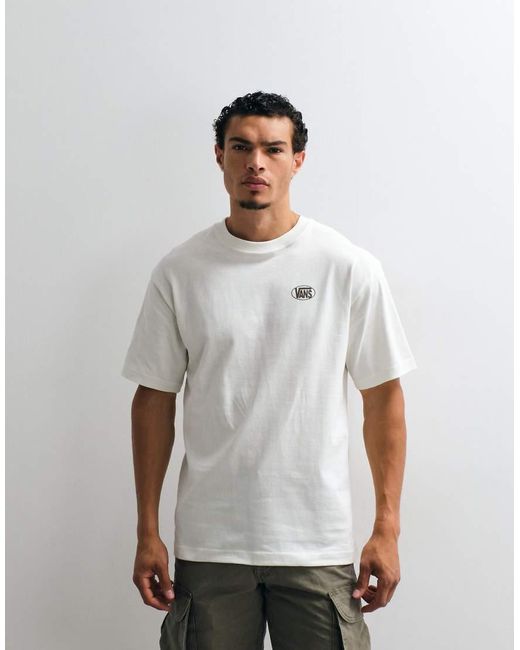 Vans White Oval Logo Loose T-Shirt for men